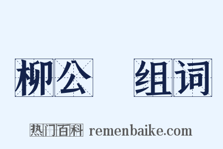 柳公權组词是什么意思的图片